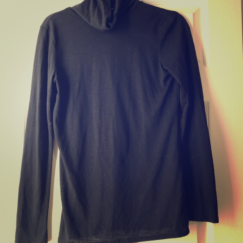 Black turtleneck sweater